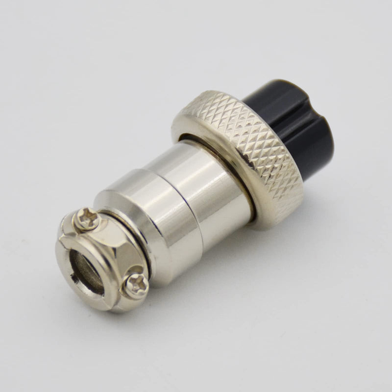  [AUSTRALIA] - Czyuntuo Aviation Plug Connector GX16 4 Pins Female Panel Metal Wire Connector 16mm Chassis Socket (5-Pack)