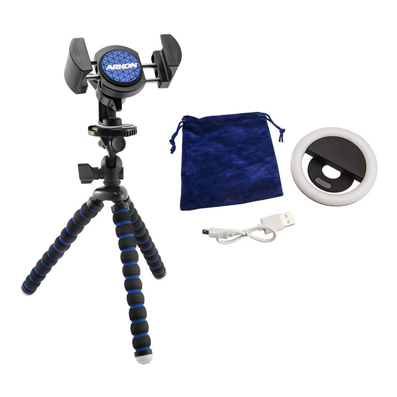  [AUSTRALIA] - ARKON Tripod and Ring Light Bundle Retail Black (RVLED)