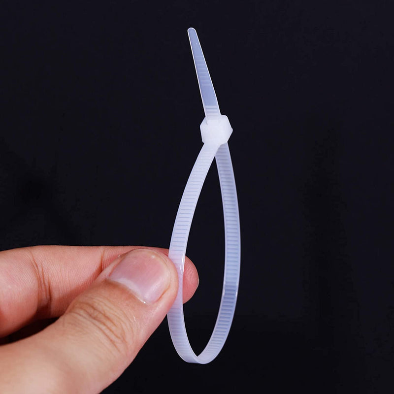  [AUSTRALIA] - Zip Ties, Tensile Strength Zip Ties Heavy Duty Self-Locking White Nylon Cable Wire Ties (6 Inch) 500 PCS