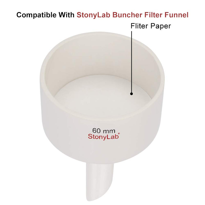 StonyLab Qualitative Filter Paper Circles, 56mm Diameter Cellulose Filter Paper with 20 Micron Particle Retention Medium Filtration Speed, Pack of 100 - LeoForward Australia