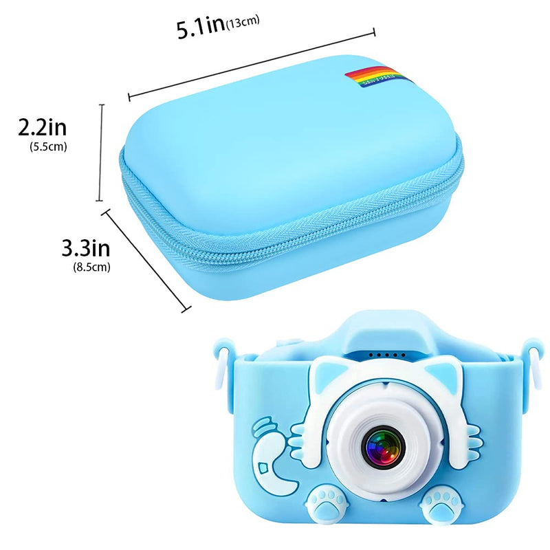  [AUSTRALIA] - Leayjeen Kid Camera Case Compatible with Sinceroduct/ ArtCWK/ BOWJOY&NIMESECI/ MINIBEAR/ TONDOZEN and More Video Digital Camera Gift - Case for Toy Camera and Accessories (Case Only)-Blue blue