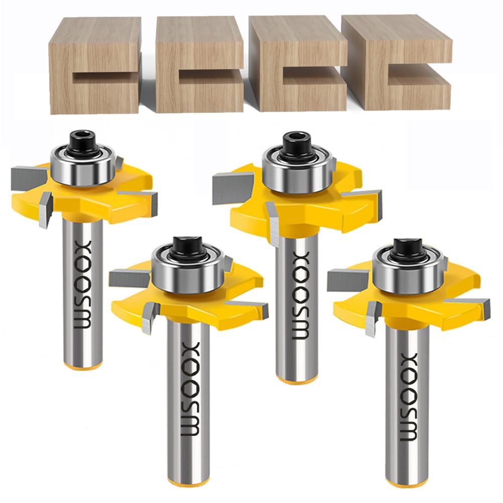  [AUSTRALIA] - WSOOX Disc Groove Cutter for Router 8 mm Shank Professional Accessories Pack of 4 Disc Groove Cutter L 3 mm, 4 mm, 5 mm, 6 mm Size 1