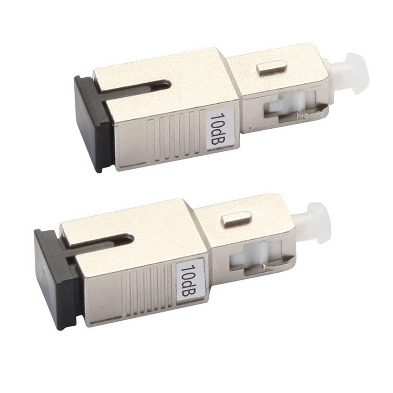  [AUSTRALIA] - SC/UPC Fiber Optic Attenuator 10dB, 2 Pack，in-Line Attenuator, Male/Female, Single-Mode Fixed, dB Options: 3dB, 5dB, 7dB, 10dB 10dB/SC 2 pcs