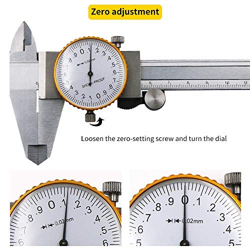  [AUSTRALIA] - Vernier Caliper 0-15cm Range High Precision Industrial Stainless Steel Vernier Caliper Shockproof Metric Measuring Tool