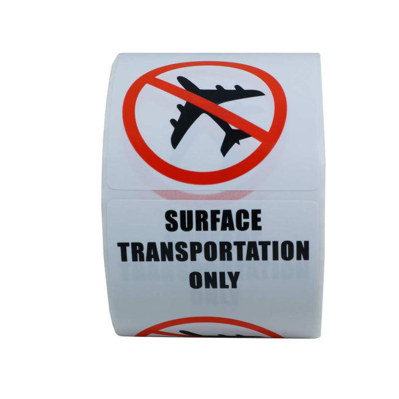 Hybsk 2x3 Inch Surface Transportation ONLY DOT Warning Labels Stickers Total 300 Labels Per Roll - LeoForward Australia