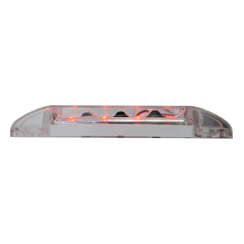  [AUSTRALIA] - Grand General 76273 Red Rectangular 8 LED Marker/Clearance Light with Clear Lens Light Only Red/Clear