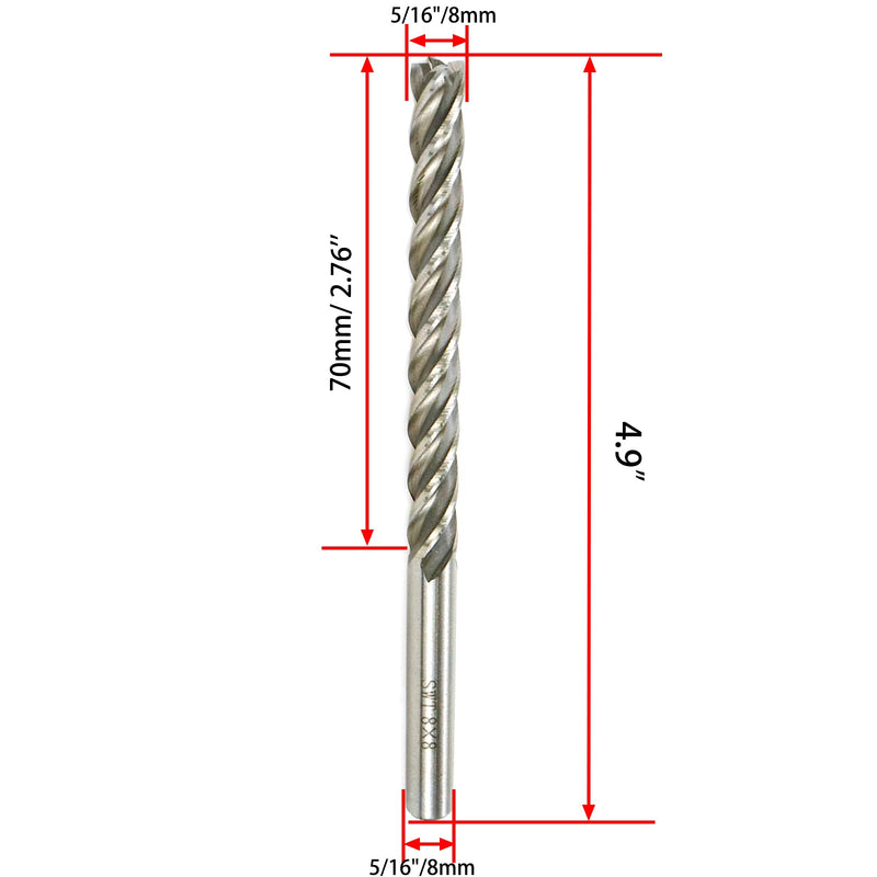  [AUSTRALIA] - Rannb End Mill 5/16" Cutting Dia 5/16" Shank Dia Extra Long Straight Shank End Mill Bit