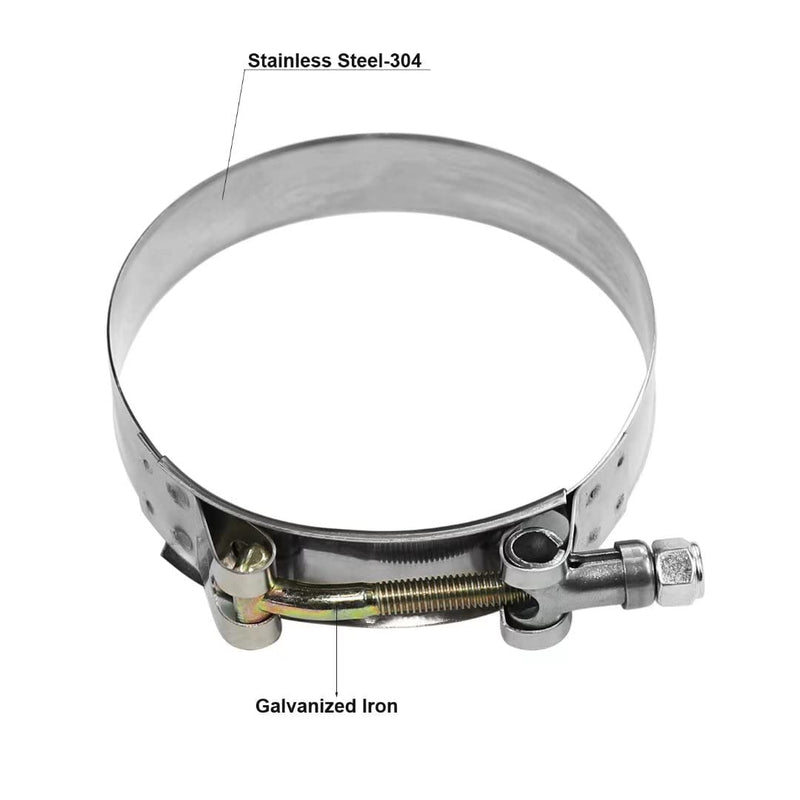  [AUSTRALIA] - WYSIWYKA 4 Pack 1.25" T-Bolt Hose Clamps, 304 Stainless Steel Turbo Intake Clamp, Working Range 36mm-44mm for 1.25" Hose ID 1.25" hose clamp 36mm-44mm (1.4"-1.73")