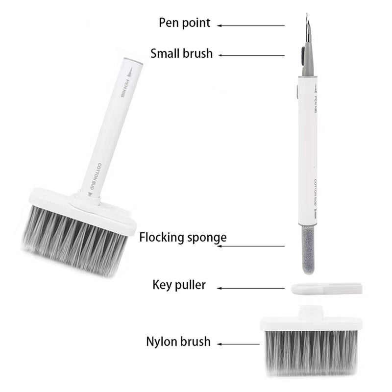  [AUSTRALIA] - Keyboard Cleaning Kit 5-in-1 Multi-Function Mechanical Computer Cleaning Tools Corner Gap Duster Keycap Puller for Computer Keyboard Bluetooth Airpods Earphone Laptop Camera Lens Phone