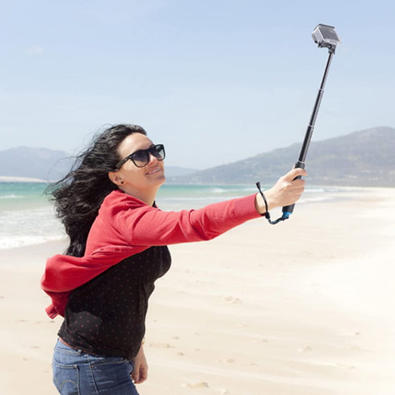  [AUSTRALIA] - Trehapuva Selfie Stick, 19” Waterproof Extension Hand Grip Adjustable Monopod Pole Compatible with GoPro Hero(2018) Hero 10 9 8 7 6 5 4 3+ 3 Session, AKASO, Xiaomi Yi,SJCAM SJ4000 SJ5000 SJ6000 More