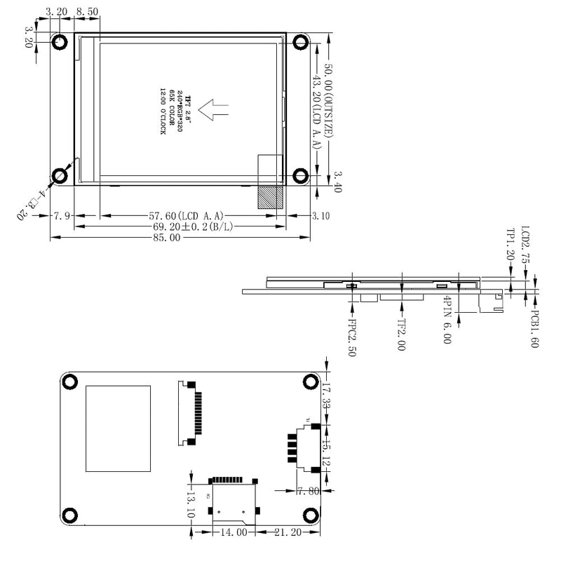  [AUSTRALIA] - DIYmalls Nextion Discovery 2.8 Inch HMI Display 5V TFT LCD Resistive Touch Screen 320x240 64MHz MCU 4MB Flash for Arduino ESP32 (NX3224F028) NX3224F028