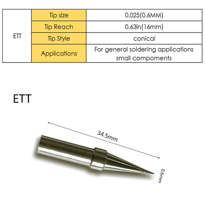  [AUSTRALIA] - Welding solder tips for Weler LT replacement solder tips (ET) ET
