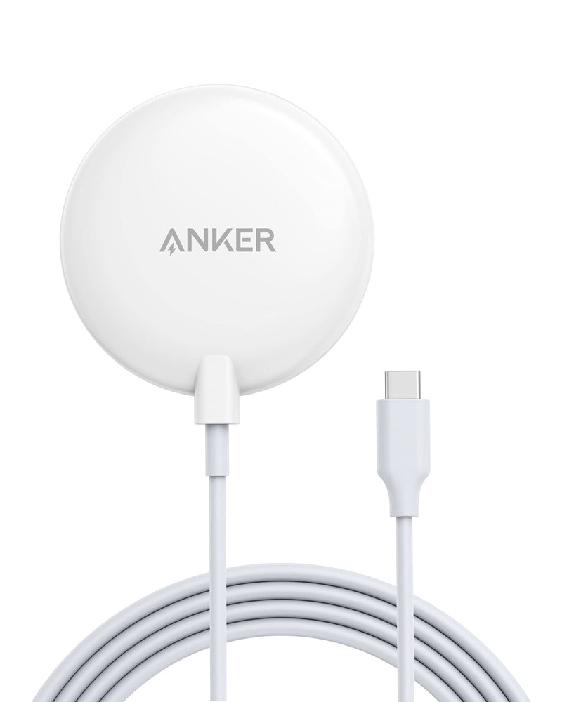  [AUSTRALIA] - Anker 313 Magnetic Wireless Charger (Pad), with 5 ft Built-In USB-C cable, PowerWave Pad Lite Only for iPhone 13 / 13 Pro / 13 Pro Max / 13 mini / 12 / 12 Pro / 12 mini (No AC Adapter) With no charger