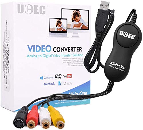  [AUSTRALIA] - UCEC USB 2.0 Video Capture Card Device, VHS VCR TV to DVD Converter for Mac OS X PC Windows 7 8 10 11