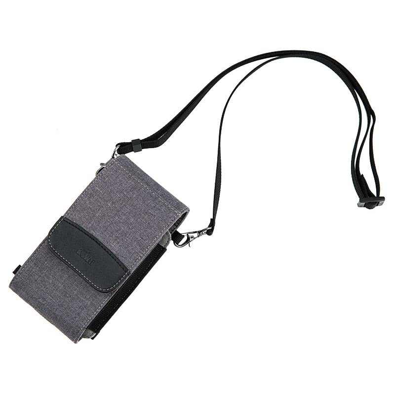  [AUSTRALIA] - Kiorafoto KMP-SK2 Gray Chest Pouch Carring Case for Camera Cellphone Powerbank Memory Card Reader SSD Solid Drive gray/6.3"x3.3"x0.6"