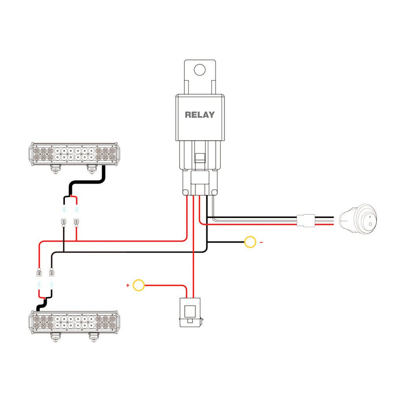  [AUSTRALIA] - Nilight - 10009W - NI-WA05 LED Light Bar Wiring Harness Kit 12V On off Switch Power Relay Blade Fuse for Off Road LED Work Light Bar,2 years Warranty 16AWG Wiring Harness-2 Leads