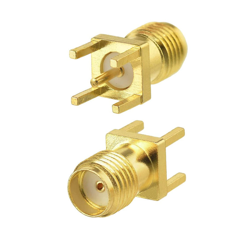 QMseller End Launch PCB Mount SMA Female Straight RF Connector Adapter 25PCS - LeoForward Australia