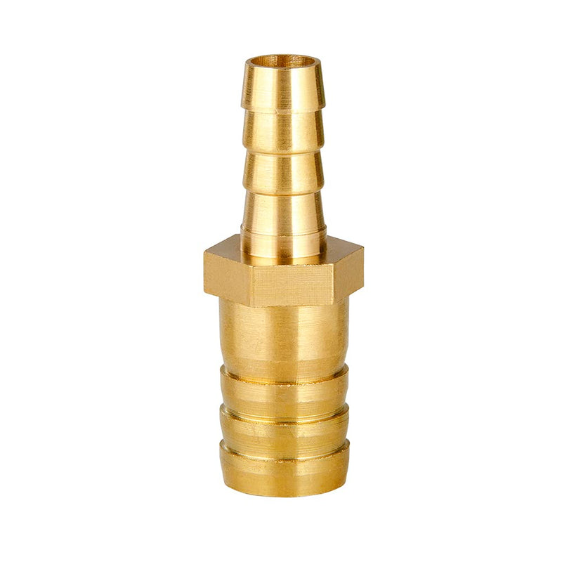  [AUSTRALIA] - Quickun Brass Hose Barb Reducer 3/4" to 3/8" Barbed Reducer Fitting Reducing Splicer Mender Union Adapter for Air Water Fuel 3/4-3/8 1