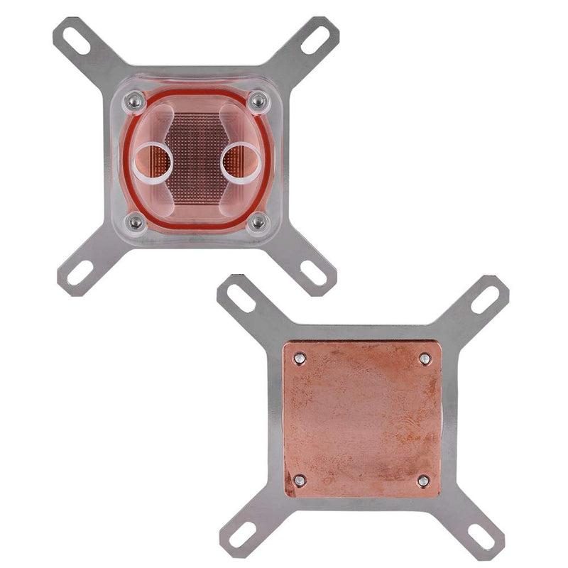  [AUSTRALIA] - fosa Universal Computer CPU Water Block, G1/4 Thread Acrylic CPU Water Cooling Block Waterblock Copper Base Cooling Kit for Intel(Transparent)