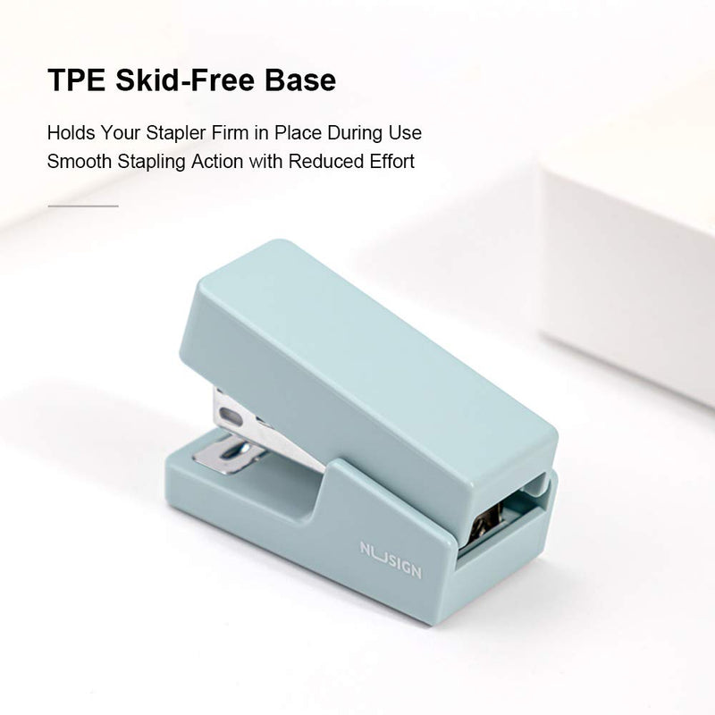  [AUSTRALIA] - NUSIGN Mini Stapler, 20 Sheet Capacity, Office Desktop Stapler Blue, Includes 640 Standard Staples and A Staple Remover 20 Sheets