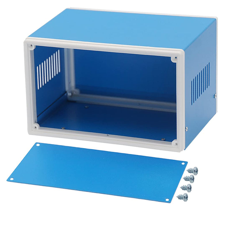  [AUSTRALIA] - Zulkit Electronic Enclosures Blue Metal Enclosure Project Case DIY Box Junction Case Enclosure Preventive Case (7.1" x 4.3" x 5.1") 7.1" x 4.3" x 5.1"