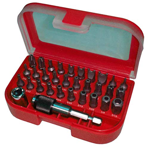  [AUSTRALIA] - Triplett Security Bit Kit 32-Piece Kit with 30 Industrial-Grade Bits for Tamper Proof Fasteners (TSBK-001)