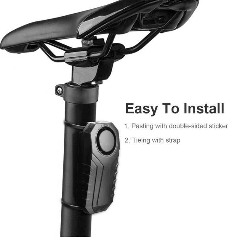  [AUSTRALIA] - Onvian Wireless Anti-Theft Motorcycle Bike Alarm with Remote, Waterproof Bicycle Security Alarm Vibration Sensor, 113dB Loud