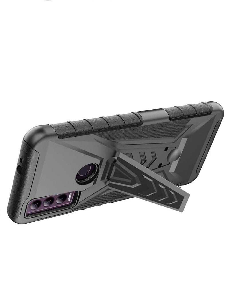  [AUSTRALIA] - Eaglecell - for Motorola Moto G Play 2023 /XT2271 - Shockproof Phone Case w/Belt Clip Holster - VX Black