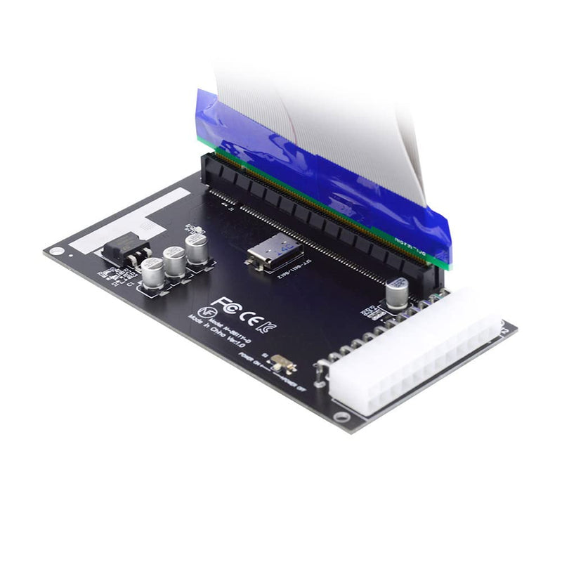  [AUSTRALIA] - Cablecc 4X Oculink SFF-8612 SFF-8611 to PCIE PCI-Express 16x Adapter with ATX 24pin Power Port for Mainboard Graphics Card SFF-8612 4X to PCI-E 16X with power