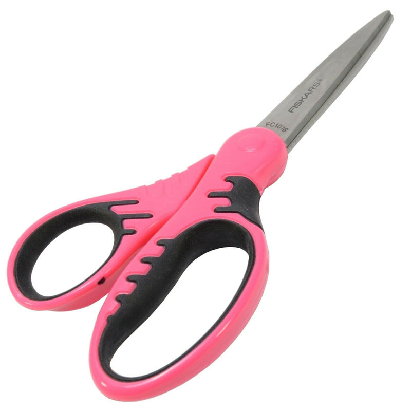  [AUSTRALIA] - Fiskars Student Scissor - 2.80" Cutting Length - 7" Overall Length - Pointed - Left/Right - Stainless Steel, Titanium, Plastic - Turquoise, Red, Lime, Blue, Pink, Purple