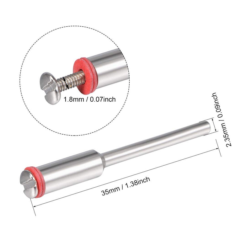  [AUSTRALIA] - uxcell 2mm Cut-off Wheel Screw Mandrels 2.35mm Shank Dia Cutting Disc Holder for Compatible Rotary Tools 10 Pcs