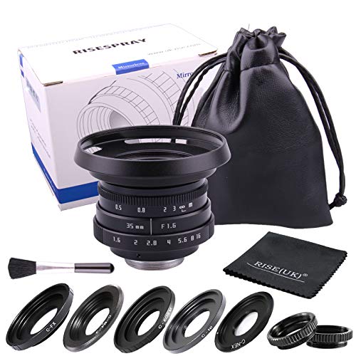  [AUSTRALIA] - 35mm F1.6 APS-C Television TV Lens/CCTV Lens for Sony Panasonic Fujifilm Olympus Canon Nikon mirrorless Camera