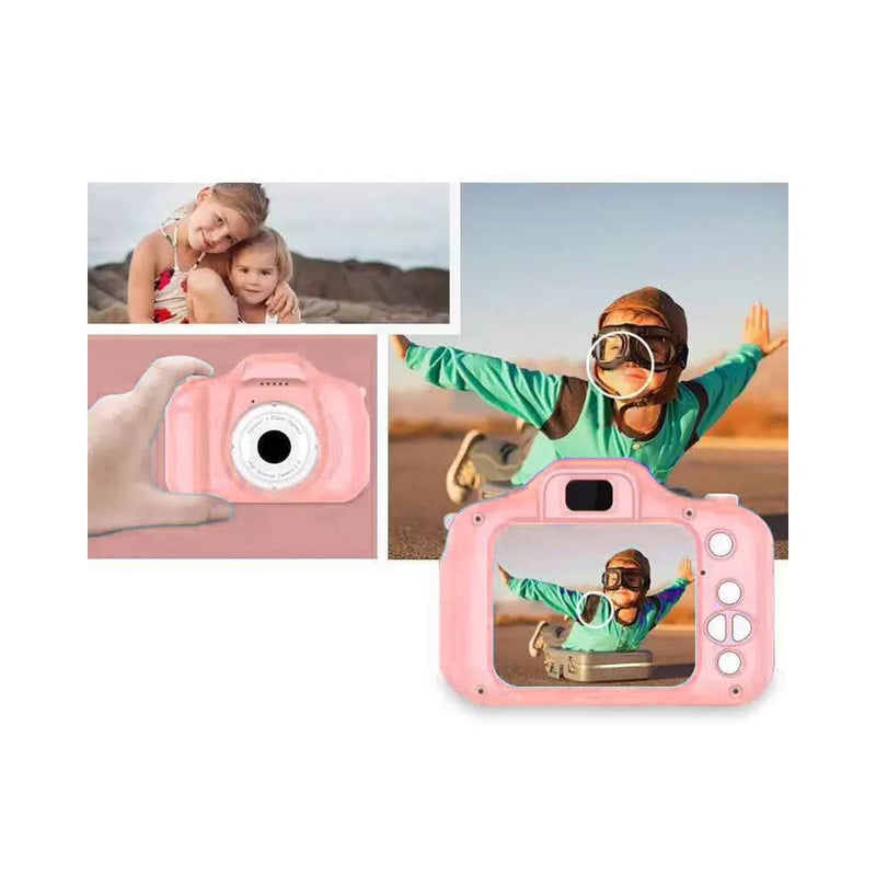  [AUSTRALIA] - Acuvar Full 1080P Kids Selfie HD Compact Digital Photo and Video Rechargeable Camera with 32GB TF Card & 2" LCD Screen and Micro USB Charging Drop Proof (Pink) c)Pink