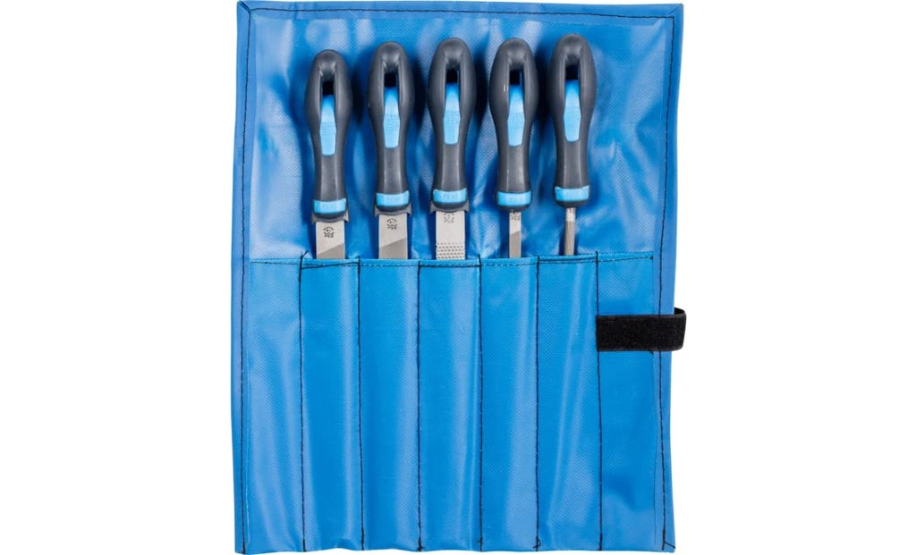  [AUSTRALIA] - PFERD workshop file set in PVC roll bag, 5 files, 200mm, 11800520 - suitable for a comprehensive range of applications, cross cut H1 / rasp cut H2, length 200mm