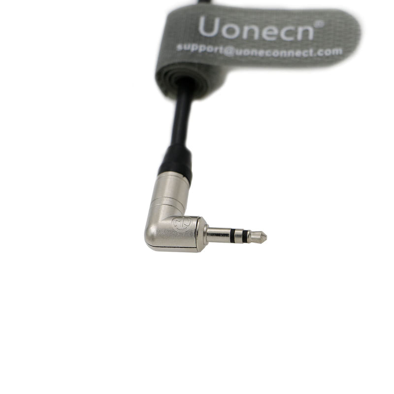  [AUSTRALIA] - Uonecn Timecode Cable DIN 1.0/2.3 to 3.5mm TRS 90 Degree Time Code Cord for Canon R5C Tentacle Sync