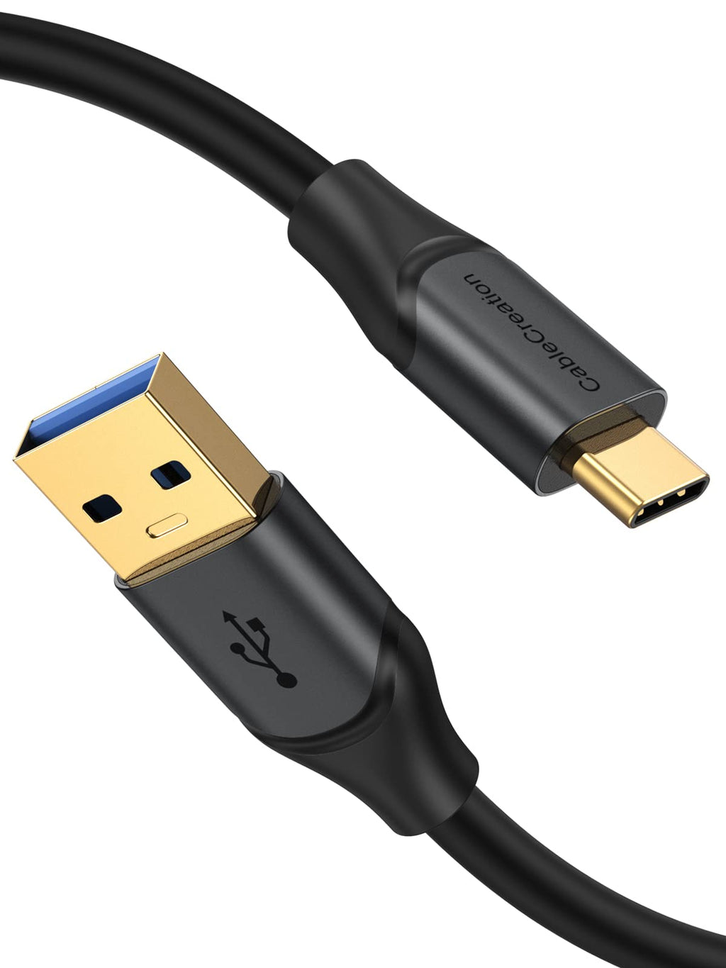  [AUSTRALIA] - CableCreation Short USB to USB C Cable 1.6FT, USB C Data Transfer Cable 3.2 Gen2 10Gbps USB A to C Data Cable, Fast Charging Cable Type C 60W 20V/3A for USB C External SSD Quest 2 Laptop etc 1.6FT/0.5m
