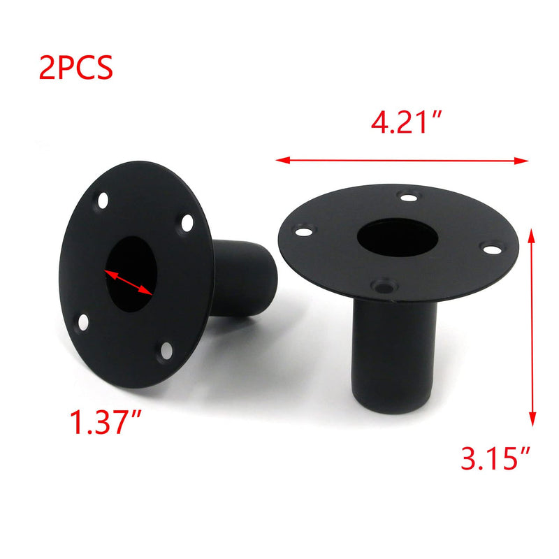  [AUSTRALIA] - T Tulead Speaker Mount Stand Top Bracket 4.21"×3.15" Speaker Cabinet Pole Mount Speaker Stand Mounts Pack of 2