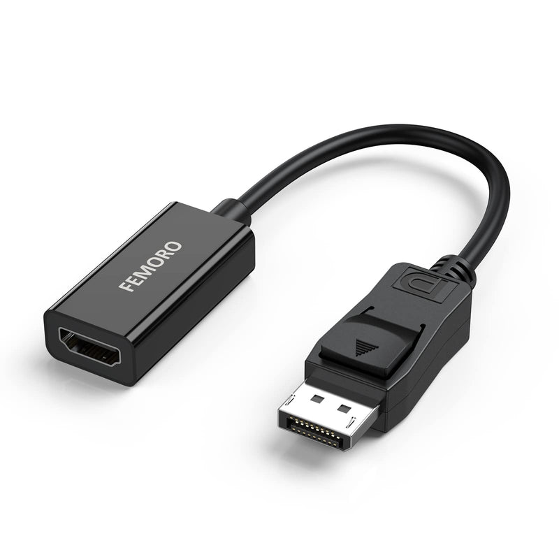  [AUSTRALIA] - DisplayPort to HDMI Adapter, FEMORO DP DisplayPort to HDMI Converter Male to Female Video Link (DP to HDMI) 1Pack