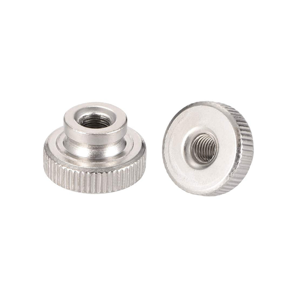  [AUSTRALIA] - uxcell Knurled Thumb Nuts, 20Pcs M5x0.8mm Iron Round Knobs Fasteners for 3D Printer Parts, Silver Tone M5