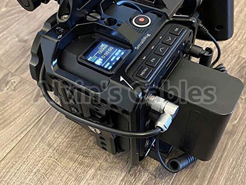  [AUSTRALIA] - Alvin's Cables Z CAM E2 Flagship Rotatable Right Angle 2 Pin to Straight Lock DC Power Cable for Atomos Ninja V OSEE G7 Monitor Adjustable 90 Degrees 2 Pin Cord for Z CAM E2-S6 E2-F6 E2-F8