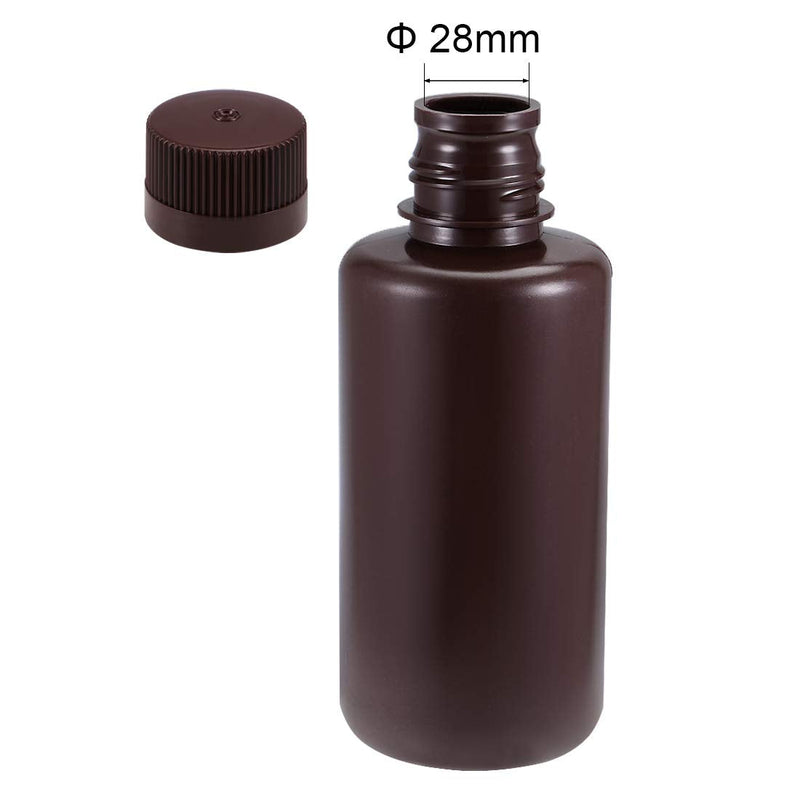  [AUSTRALIA] - uxcell Plastic Lab Chemical Reagent Bottle 500ml/16.9oz Small Mouth Sample Sealing Liquid Storage Container Brown 2pcs