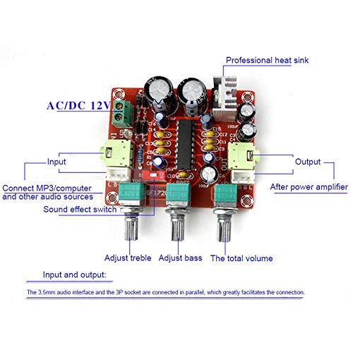  [AUSTRALIA] - Taidacent XH-M151 Digital Tuning Preamp Tone Board Tube Mic Preamp Audio Processor Preamplifier XR1075 Digital Preamplifier