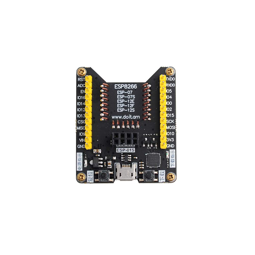  [AUSTRALIA] - Wishiot ESP8266 Burning Fixture Development Board Micro USB Port Onboard CP2102 Chip Support ESP-01S ESP-07 ESP-07S ESP-12E ESP-12F ESP-12S Easy Programer