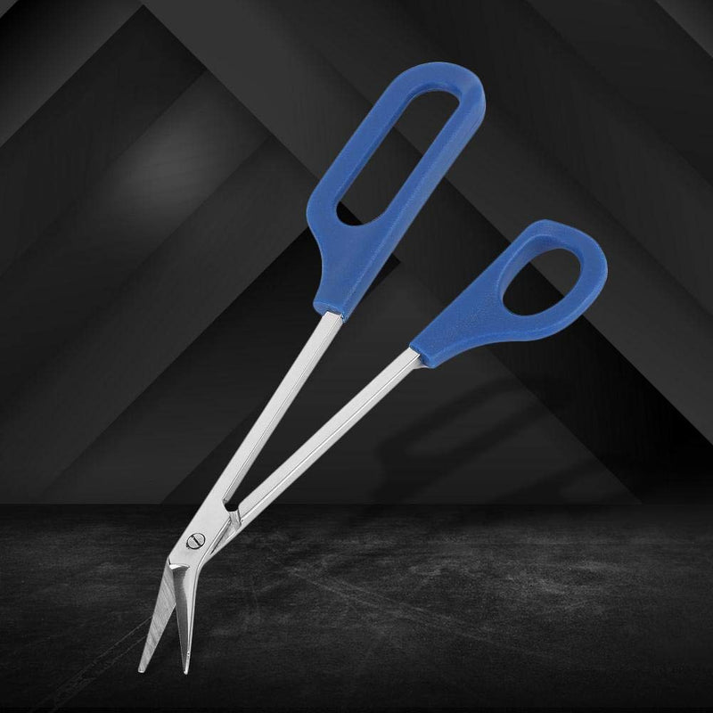  [AUSTRALIA] - Craft Scissors, Stainless Steel Long Handle Small Scissors Multifunctional Bent Tip Tweezers Shears Professional Handcraft Scissors for Cutting Fabric Paper Photos