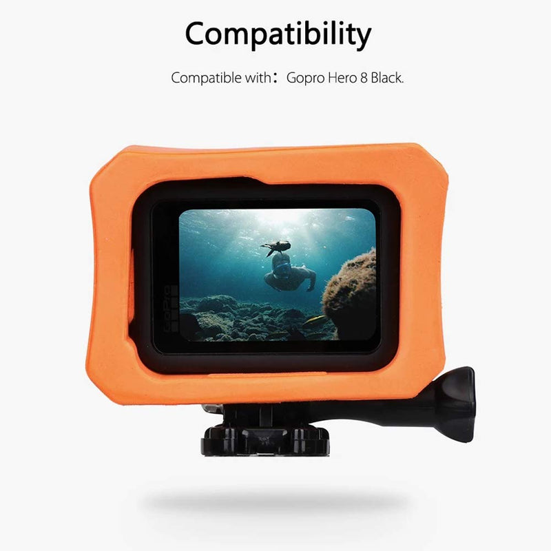 Floaty Case for GoPro Hero 8 Black Floating Accessories with Screw for Water Sports Swimming Diving, Ultra-Buoyant - LeoForward Australia