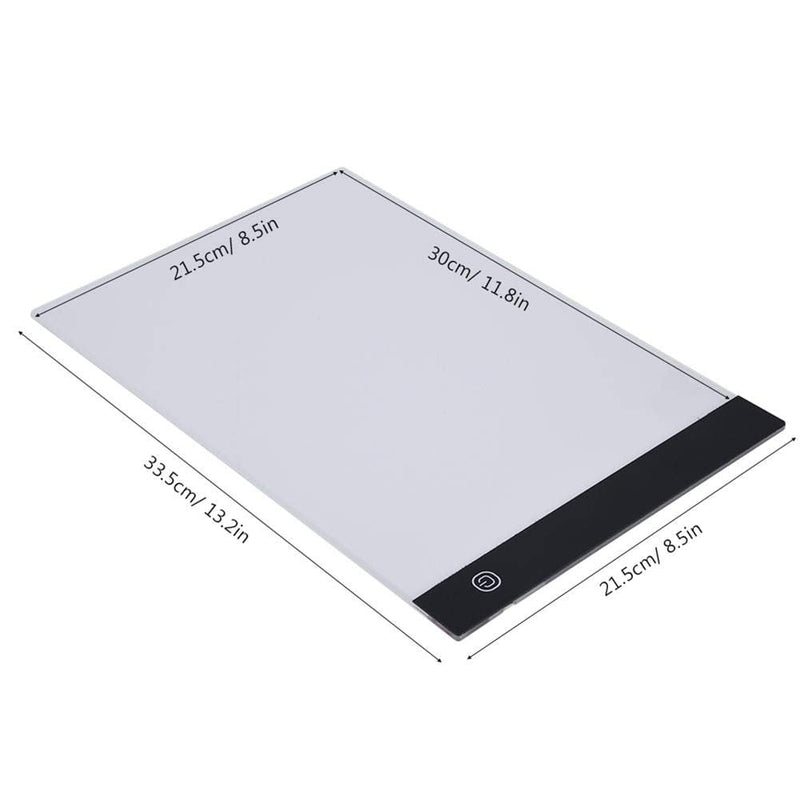  [AUSTRALIA] - Light Tracing Drawing Board, A4 USB LED Light Stencil Board Light Box Tracing Drawing Board with USB Cable (3-Level Adjustable Brightness) 3-Level Adjustable Brightness