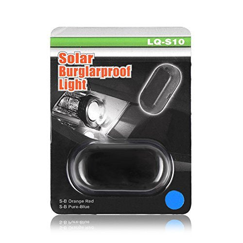 Onerbuy Solar Power Simulated Car Alarm LED Light Anti-Theft Warning Lights Flashing Security Lamp Blue, Pack of 1 Blue-1 - LeoForward Australia