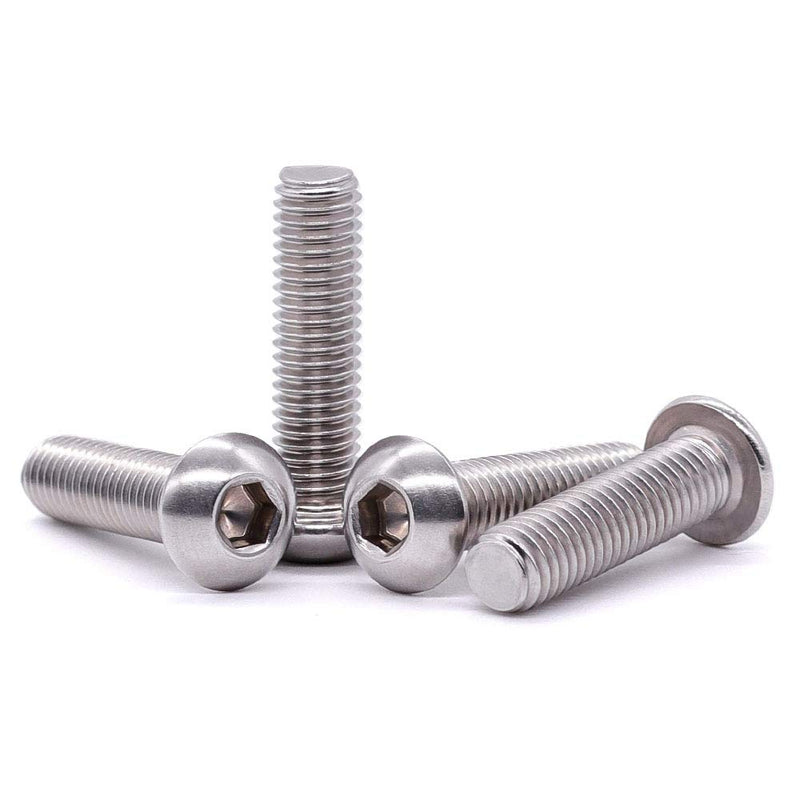  [AUSTRALIA] - 5/16-18 x 1-1/2" Button Head Socket Cap Bolts Screws, 304 Stainless Steel 18-8, Full Thread, Coarse Thread, Allen Hex Drive, 20 PCS 5/16-18 x 1-1/2"