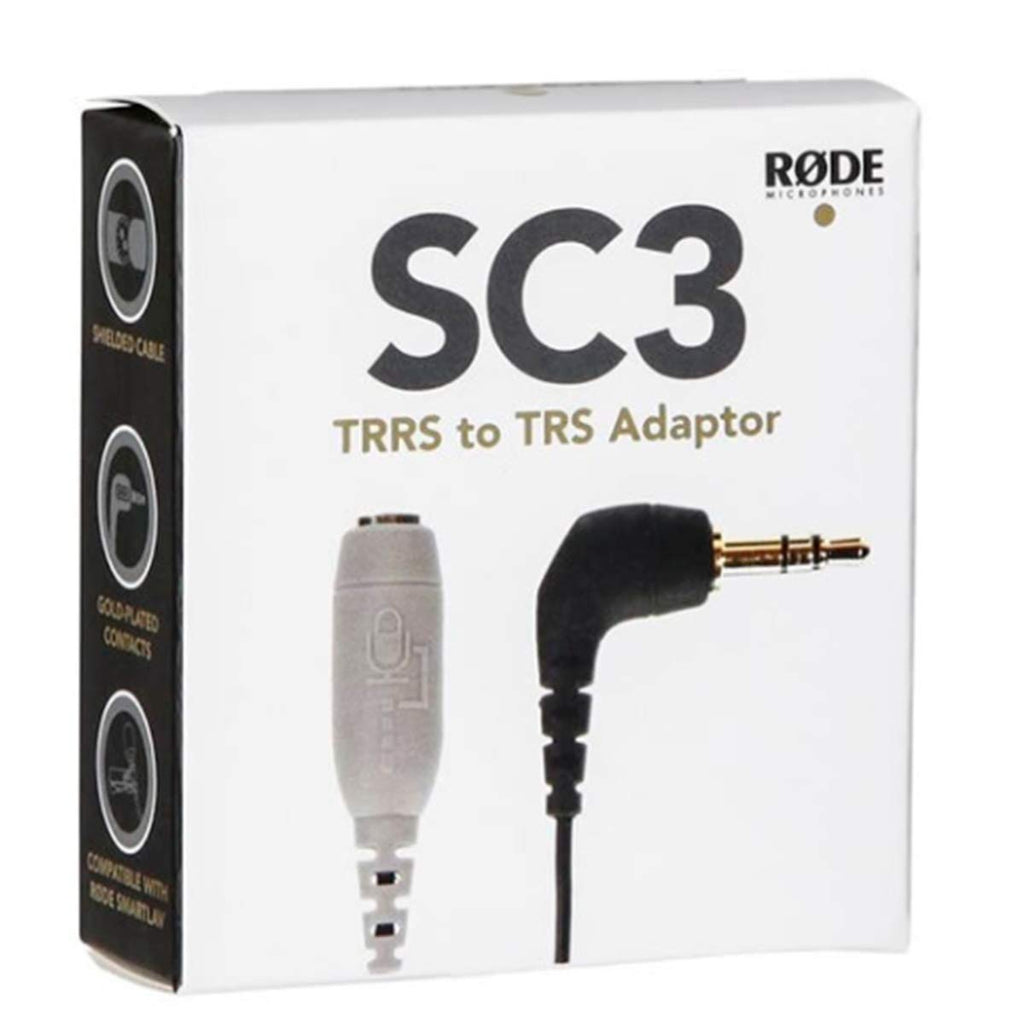  [AUSTRALIA] - Not Original ! 3.5mm TRRS to TRS Cable Adaptor Compatible for Rode SC3 smartLav Microphone Nikon Canon Sony Recorders