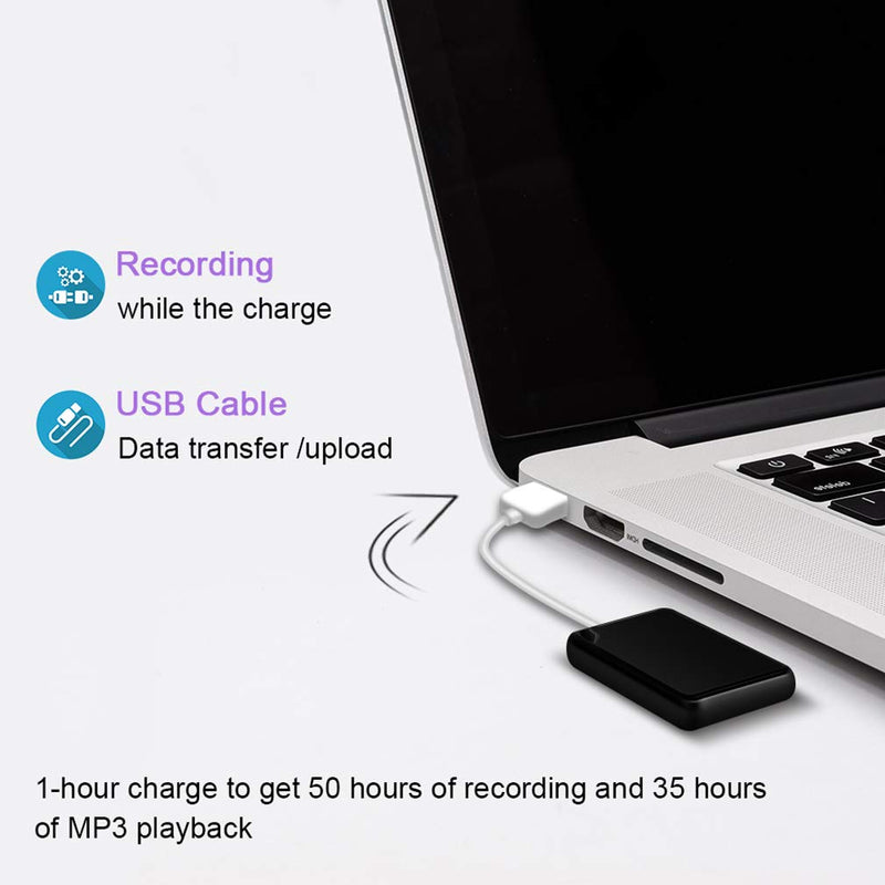  [AUSTRALIA] - Voice Recorder, 16GB Voice Activated Recorder with 284hours Recording Storage, Portable Recording Device for Meetings Lectures Interviews Classes Concert, HD Recording Device